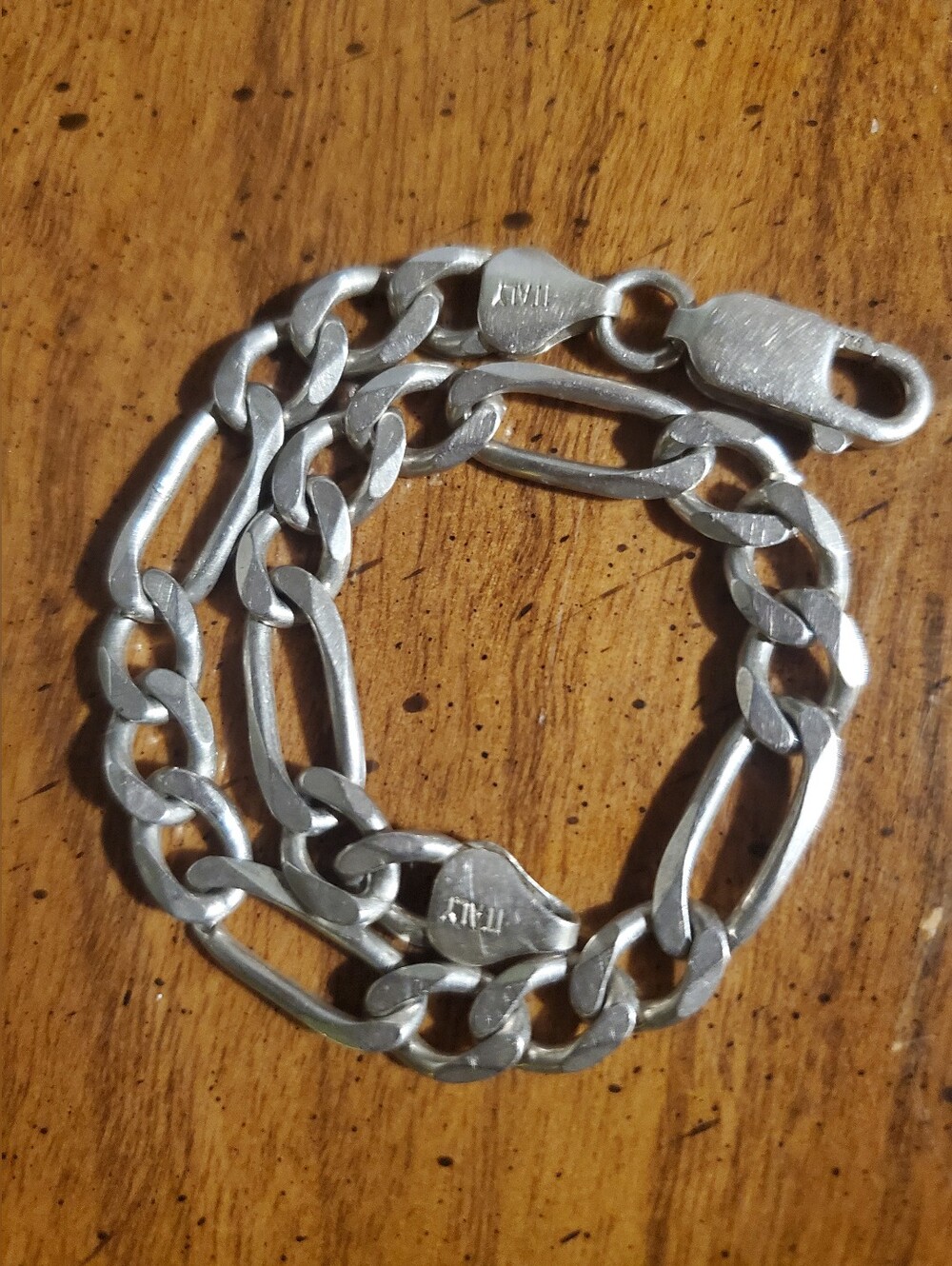 925 Italy Vintage Sterling Bracelet Mens Solid Sterling Silver 8"L